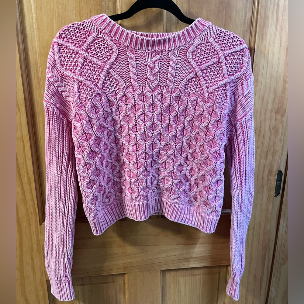 Aeropostale Textured Knit Sweater in Pink